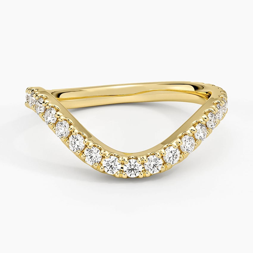 Luminara Curve Moissanite Wedding Band