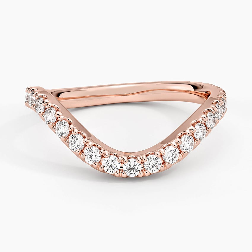 Luminara Curve Moissanite Wedding Band