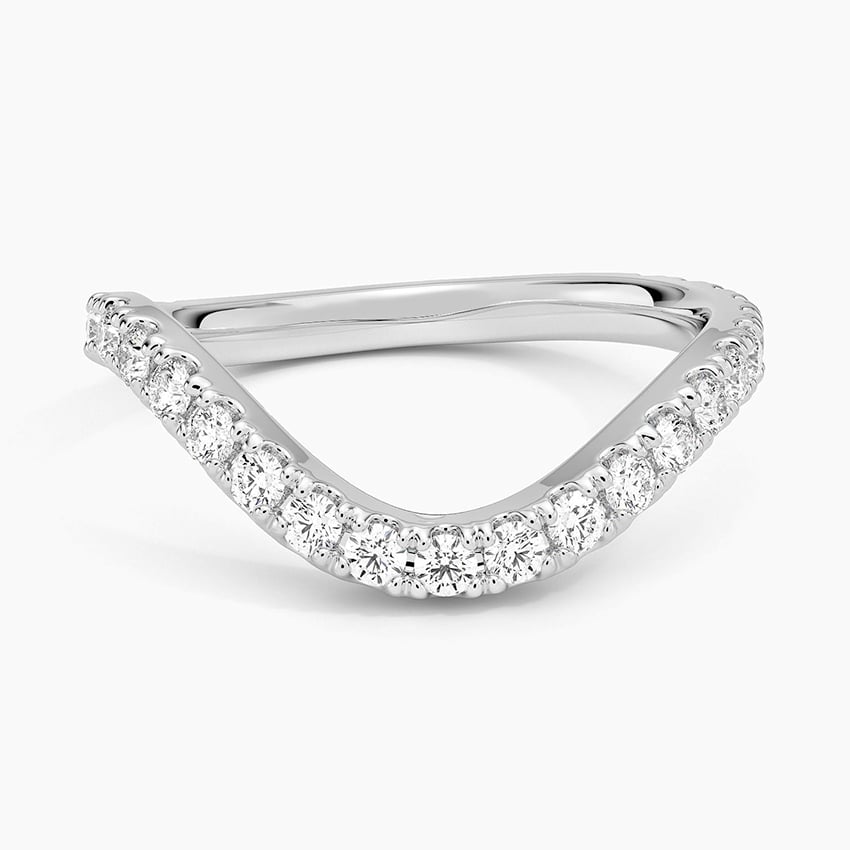 Luminara Curve Moissanite Wedding Band