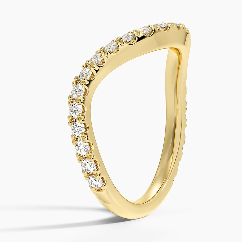 Luminara Curve Moissanite Wedding Band