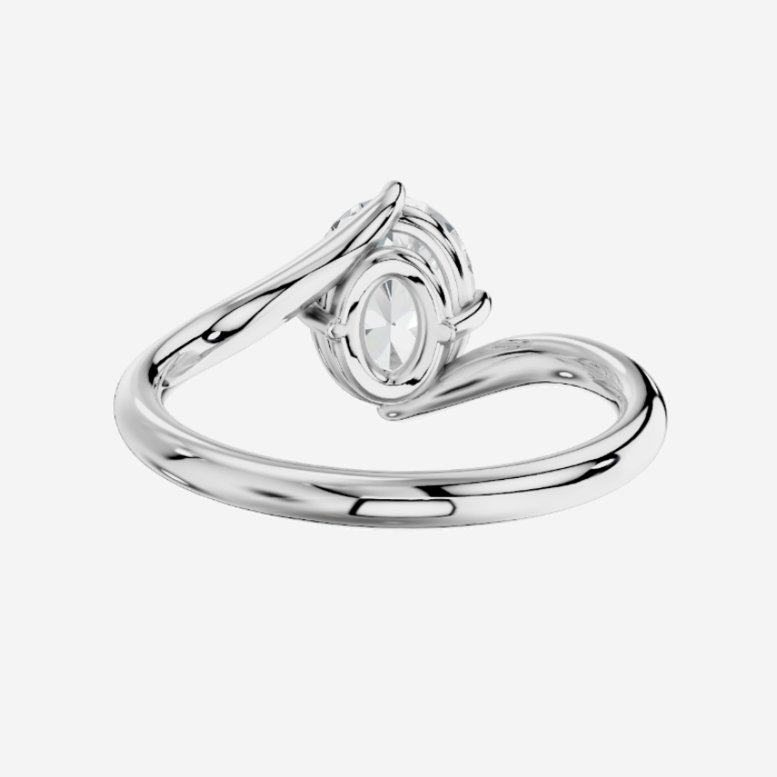 Luminara Oval Cut Solitaire Moissanite Engagement Ring