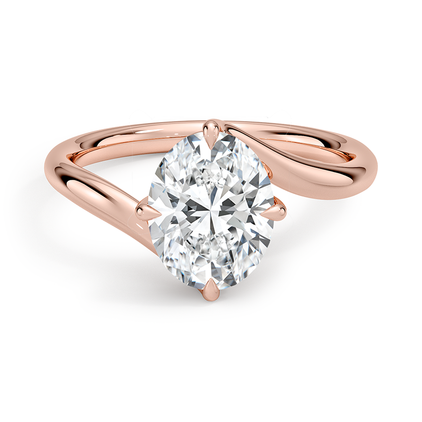 Luminara Oval Cut Solitaire Moissanite Engagement Ring