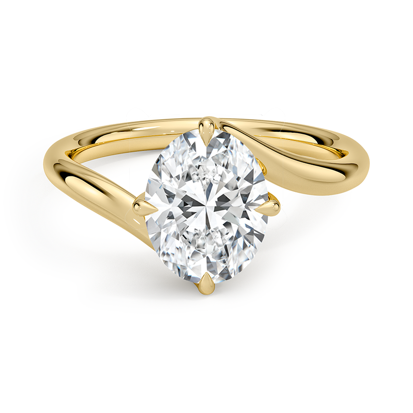 Luminara Oval Cut Solitaire Moissanite Engagement Ring