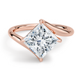 Load image into Gallery viewer, Luminara Princess Cut Solitaire Moissanite Engagement Ring
