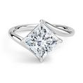 Load image into Gallery viewer, Luminara Princess Cut Solitaire Moissanite Engagement Ring
