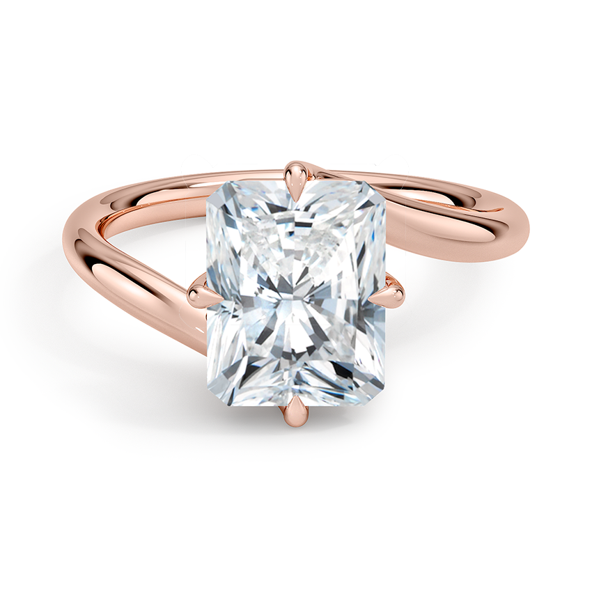 Luminara Radiant Cut Solitaire Moissanite Engagement Ring