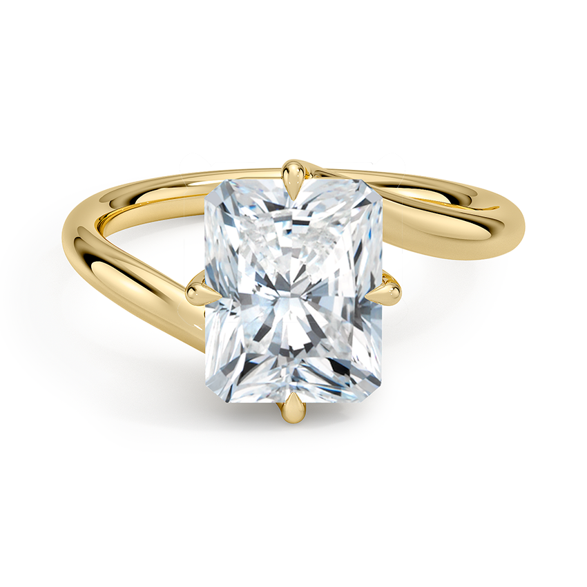 Luminara Radiant Cut Solitaire Moissanite Engagement Ring
