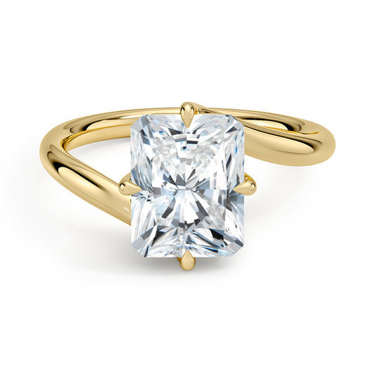 Luminara Radiant Cut Solitaire Moissanite Engagement Ring
