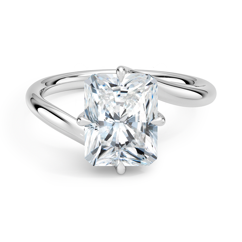 Luminara Radiant Cut Solitaire Moissanite Engagement Ring