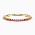Load image into Gallery viewer, Luxe Garnet Pavé Gemstone Eternity Wedding Band - 1.4 mm
