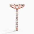 Marquise Cut French Pavé Flush-Fit Moissanite Engagement Ring