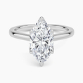 Marquise Cut Petal Prong Solitaire Moissanite Engagement Ring