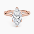 Marquise Cut Petal Prong Solitaire Moissanite Engagement Ring