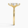 Marquise Cut Petal Prong Solitaire Moissanite Engagement Ring