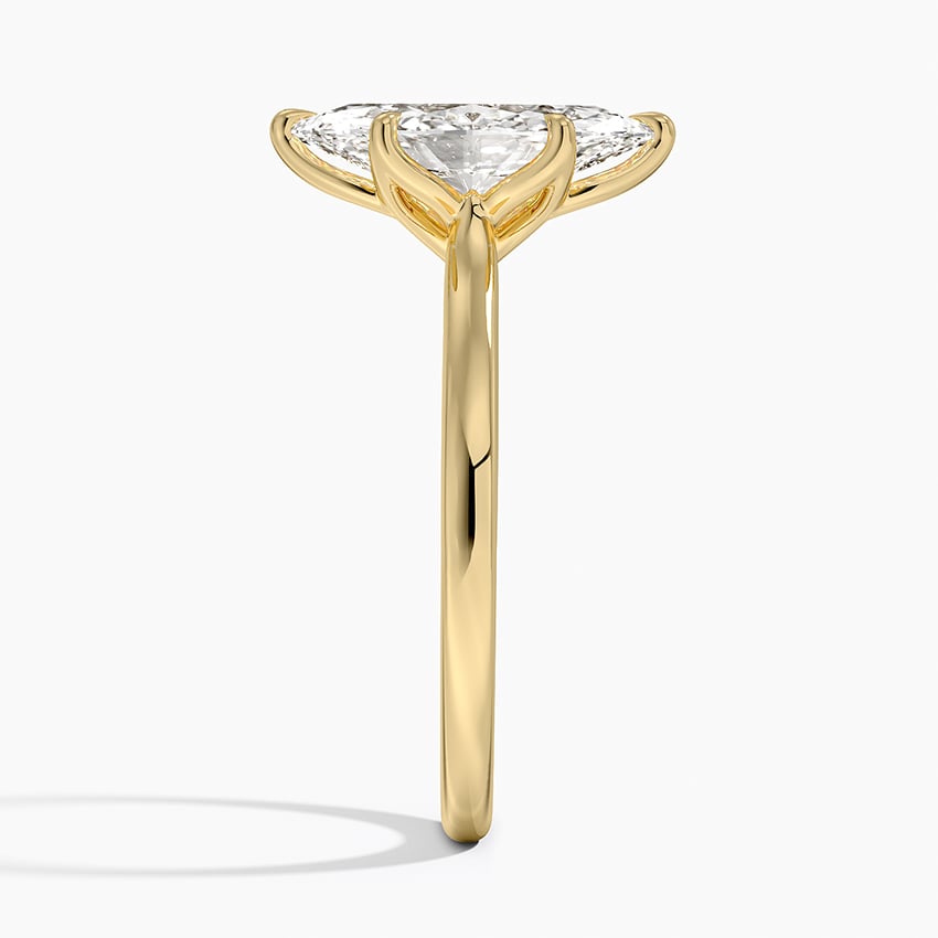 Marquise Cut Petal Prong Solitaire Moissanite Engagement Ring