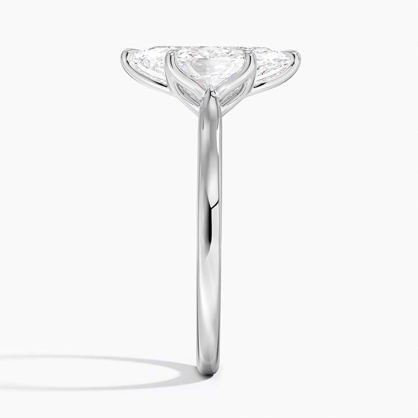 Marquise Cut Petal Prong Solitaire Moissanite Engagement Ring