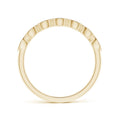 Marquise Half Eternity Milgrain Round Moissanite Wedding Band
