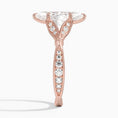 Marquise Moissanite Floral Openwork Cathedral Engagement Ring