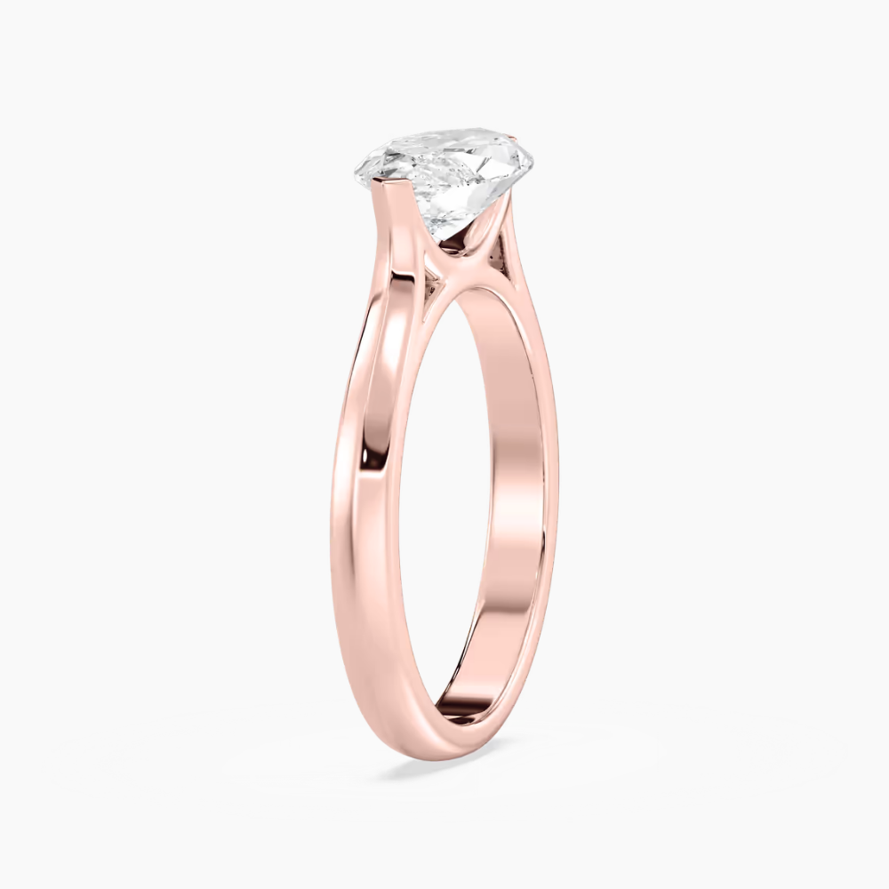 Marquise Cut East West Moissanite Engagement Ring
