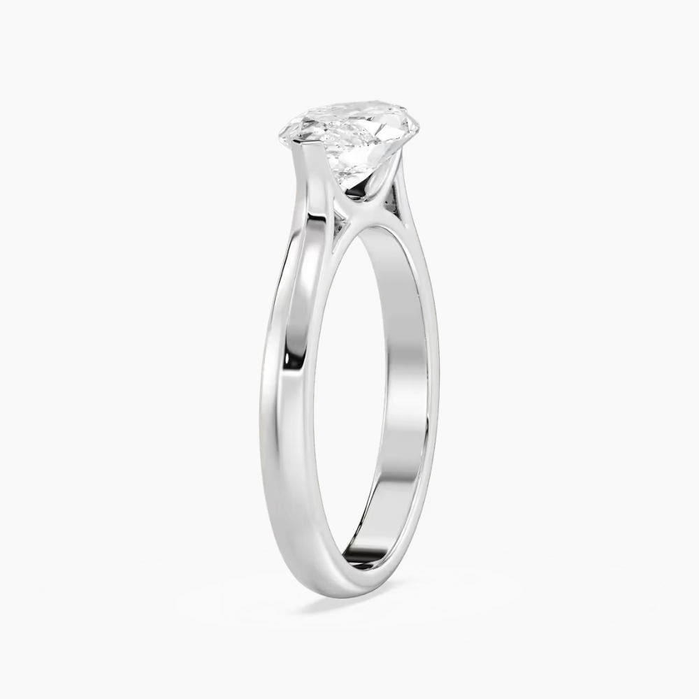 Marquise Cut East West Moissanite Engagement Ring
