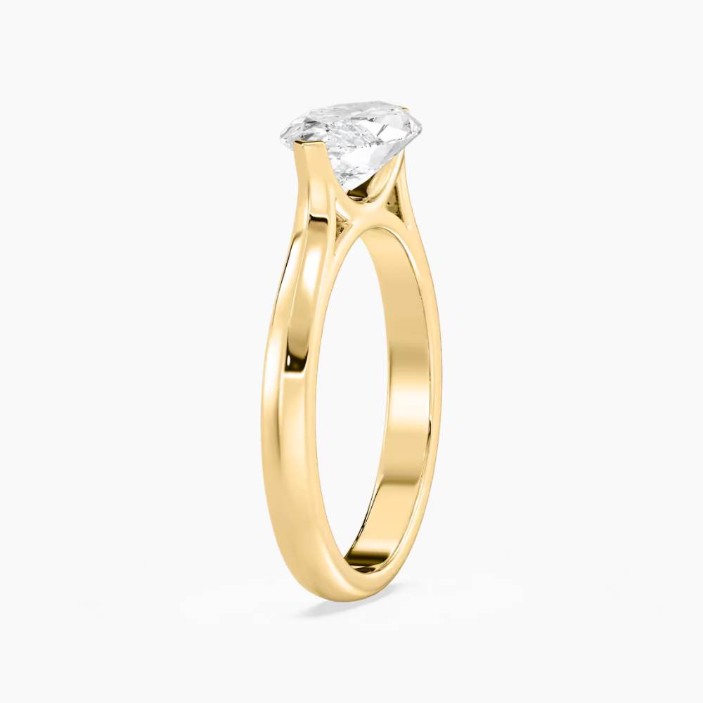 Marquise Cut East West Moissanite Engagement Ring