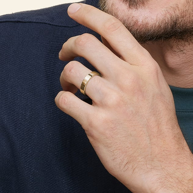 Matte Baguette Black Moissanite Men’s Wedding Band-4.5 mm