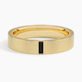 Matte Baguette Black Moissanite Men’s Wedding Band-4.5 mm