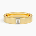 Matte Baguette Moissanite Men’s Wedding Band-4.5 mm