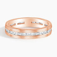 4.5 mm Matte Channel-Set Baguette Moissanite Eternity Men’s Wedding Band