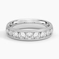 Matte Channel-Set Moissanite Wedding Band-5.5 mm