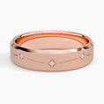 5.5 mm Matte Framed Moissanite Accents Men’s Wedding Band