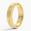 5.5 mm Matte Framed Moissanite Accents Men’s Wedding Band
