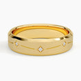 5.5 mm Matte Framed Moissanite Accents Men’s Wedding Band