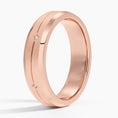 5.5 mm Matte Star-Set Moissanite Accents Men’s Wedding Band