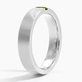 Load image into Gallery viewer, Matte Finish Green Tourmaline Wedding Band-4.5 mm
