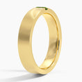 Load image into Gallery viewer, Matte Finish Green Tourmaline Wedding Band-4.5 mm
