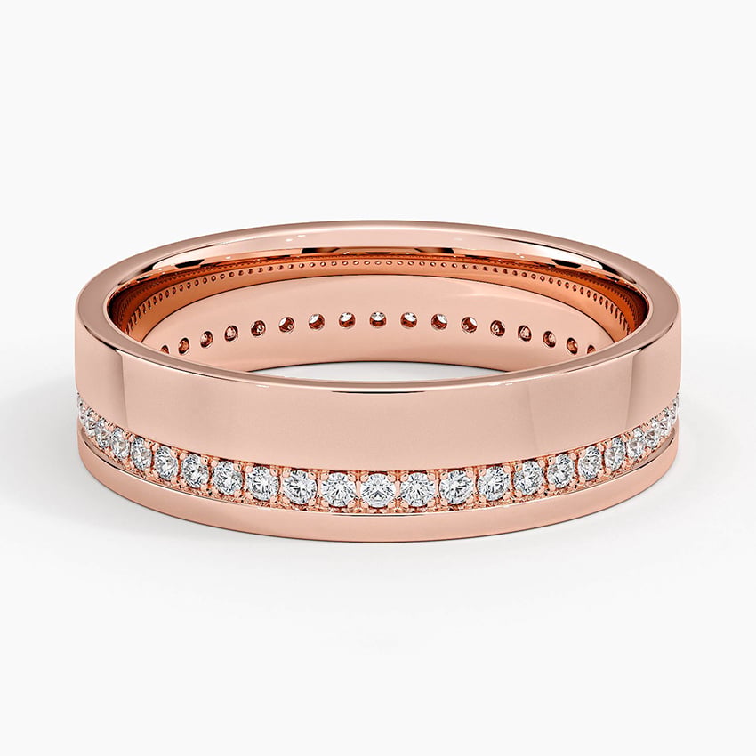 5.5 mm Micro Pavé Moissanite Eternity Men’s Wedding Band