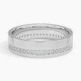 5.5 mm Micro Pavé Moissanite Eternity Men’s Wedding Band