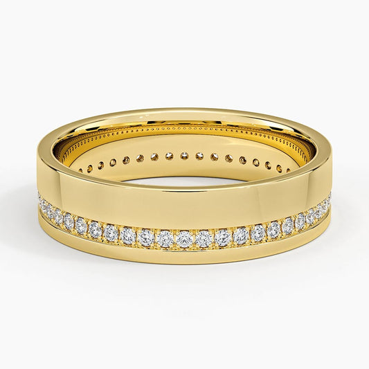 5.5 mm Micro Pavé Moissanite Eternity Men’s Wedding Band