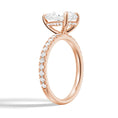 Load image into Gallery viewer, Micropavé Pear Cut Moissanite Engagement Ring With Hidden Halo
