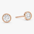 Milgrain Bezel Set Round Cut Moissanite Stud Earrings