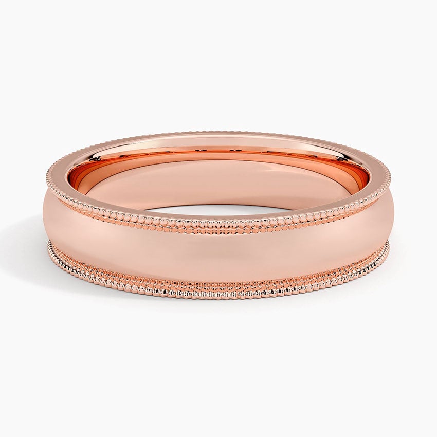 5 mm Milgrain Men’s Wedding Band