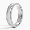 5 mm Milgrain Men’s Wedding Band