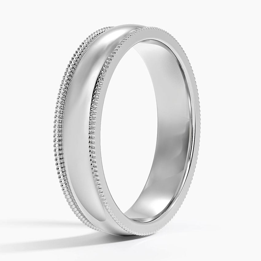 5 mm Milgrain Men’s Wedding Band