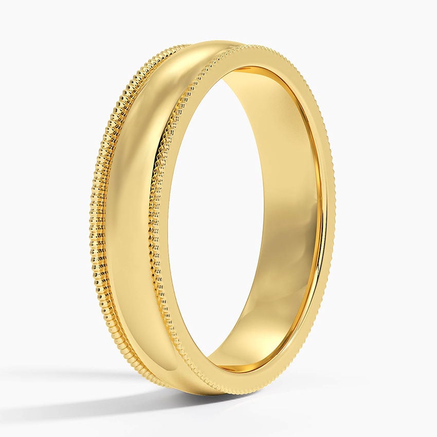 5 mm Milgrain Men’s Wedding Band