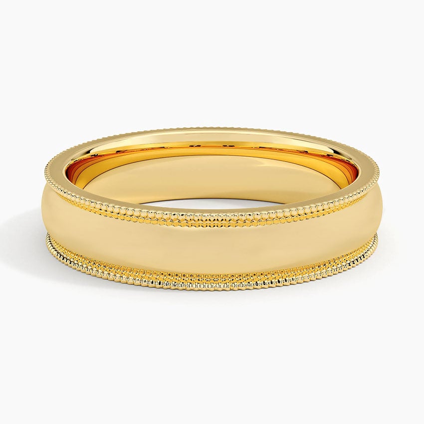 5 mm Milgrain Men’s Wedding Band