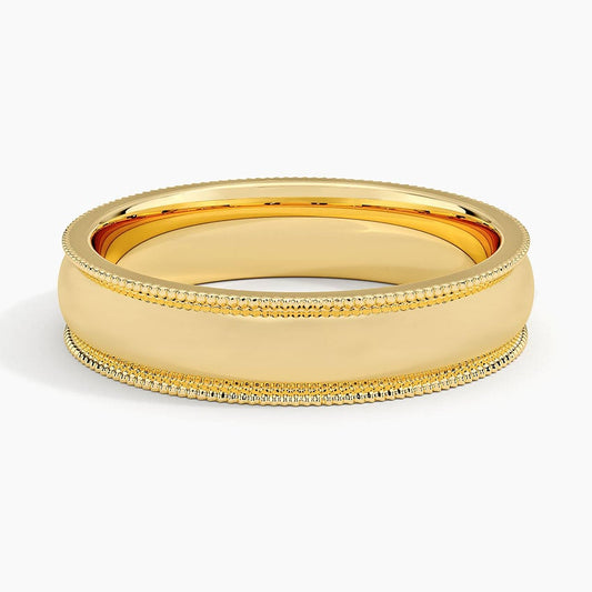 5 mm Milgrain Men’s Wedding Band