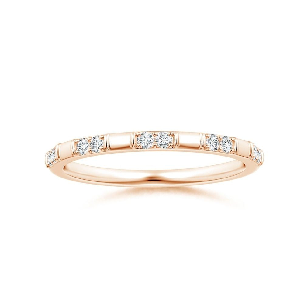 Minimal Stackable Moissanite Wedding Band - 2.0 mm