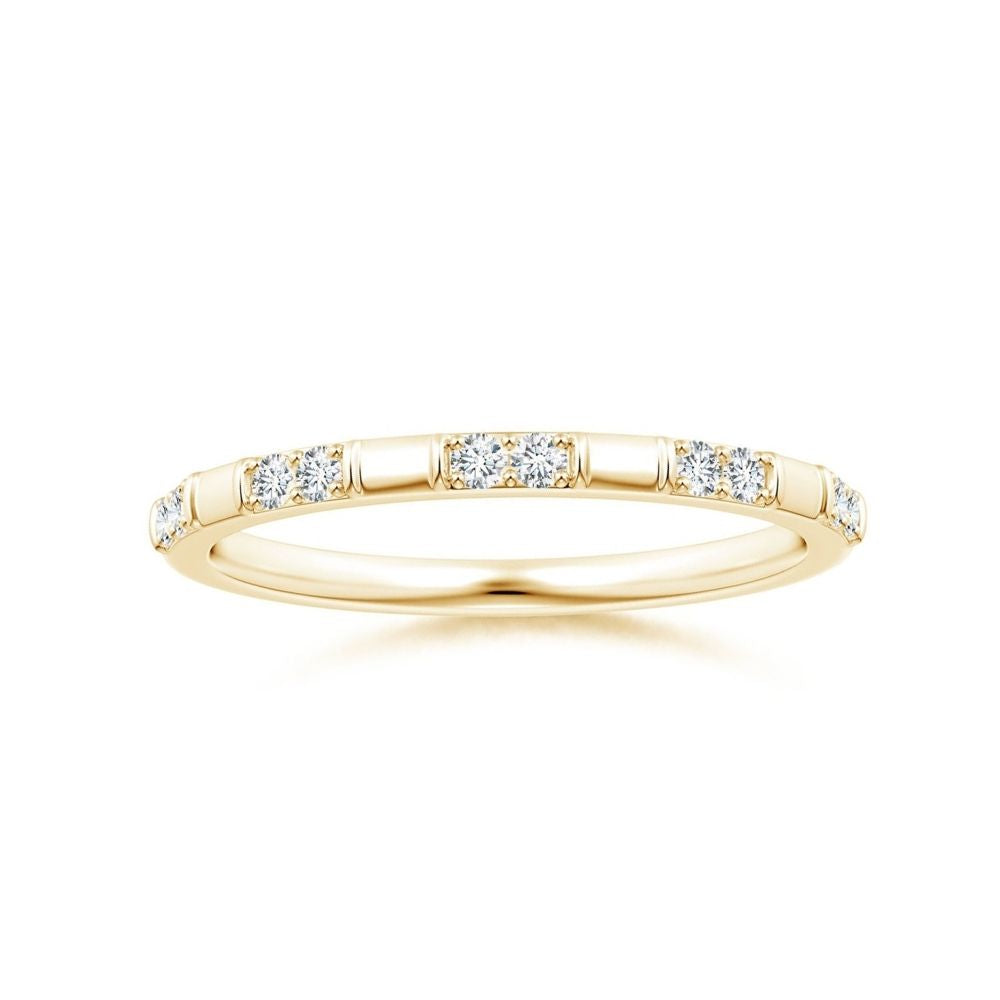 Minimal Stackable Moissanite Wedding Band - 2.0 mm