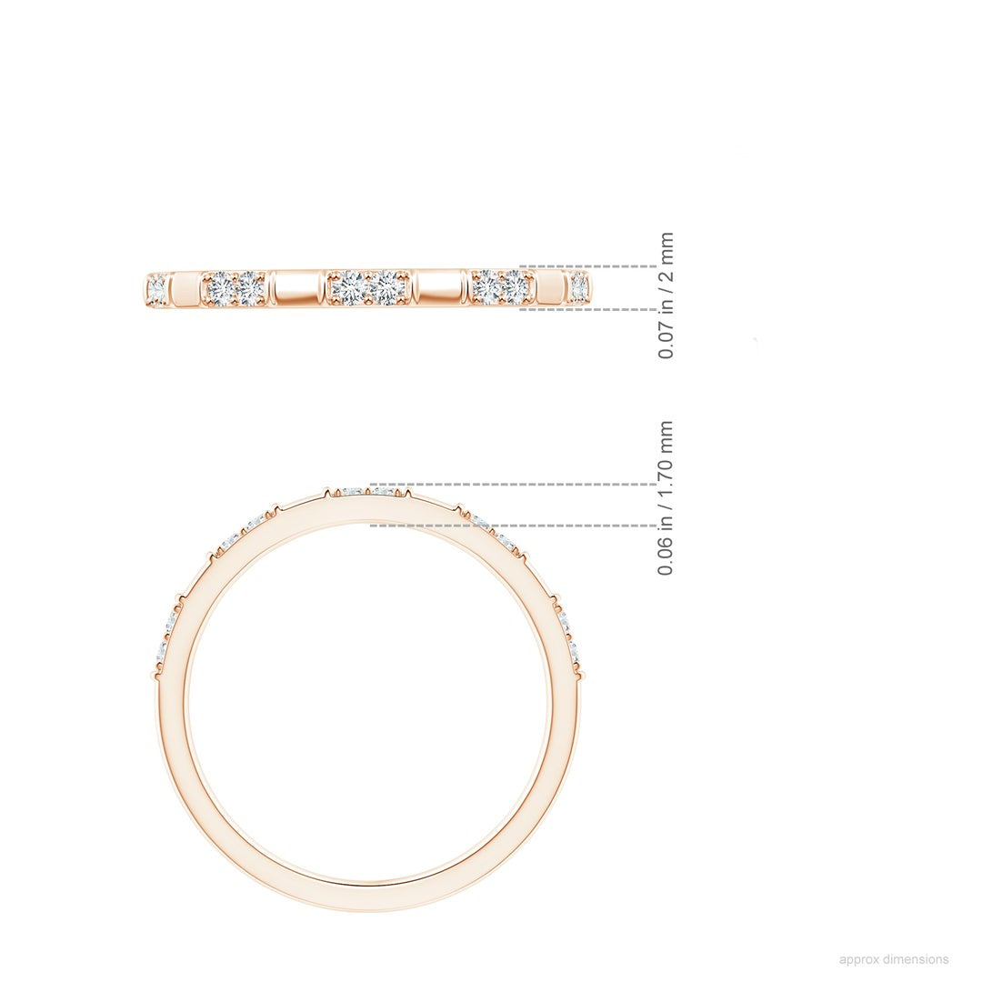 Minimal Stackable Moissanite Wedding Band - 2.0 mm